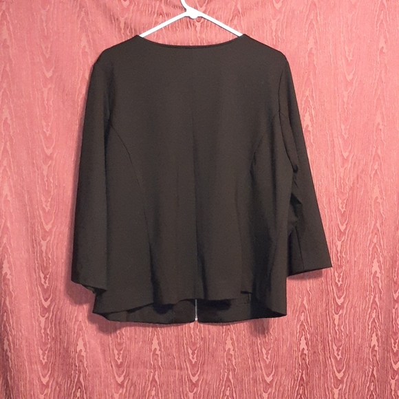 RUBY RD. WOMAN BLACK WITH SILVER TONE HARDWARE WOMEN'S BLOUSE SIZE 18W - Picture 6 of 8